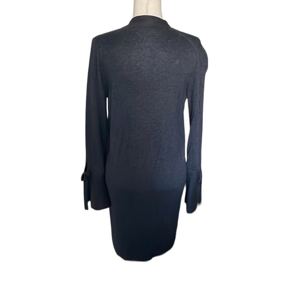 Loft Tie Cuff Open Cardigan Gray/Slate Blue S - Picture 3 of 7